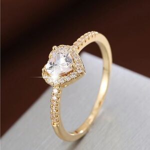 Gold Heart-Shaped Ring size 9